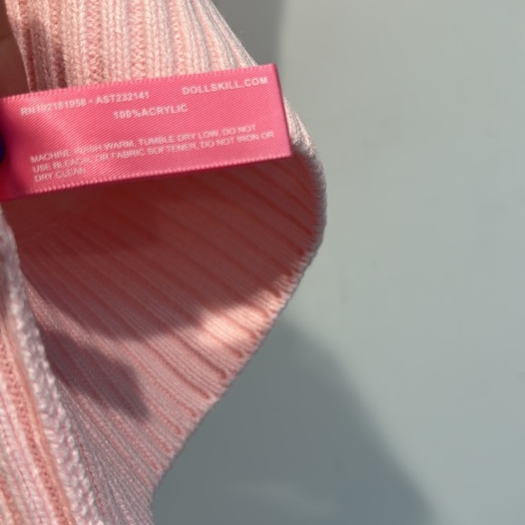 Dolls Kill Pink Gingerbread Cookie Girl Oversized Sweater Womens size xs/s new - Picture 5 of 6